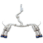 Invidia R400 Cat Back Exhaust - Straight Cut Titanium Blue Tips - Subaru WRX VB 22+ (Sedan) - Revzone
