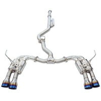 Invidia R400 Cat Back Exhaust - Straight Cut Titanium Blue Tips - Subaru WRX VB 22+ (Sedan) - Revzone