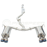 Invidia Q300 Cat Back Exhaust - Rolled Titanium Blue Tips - Subaru WRX VB 22+ (Sedan) - Revzone