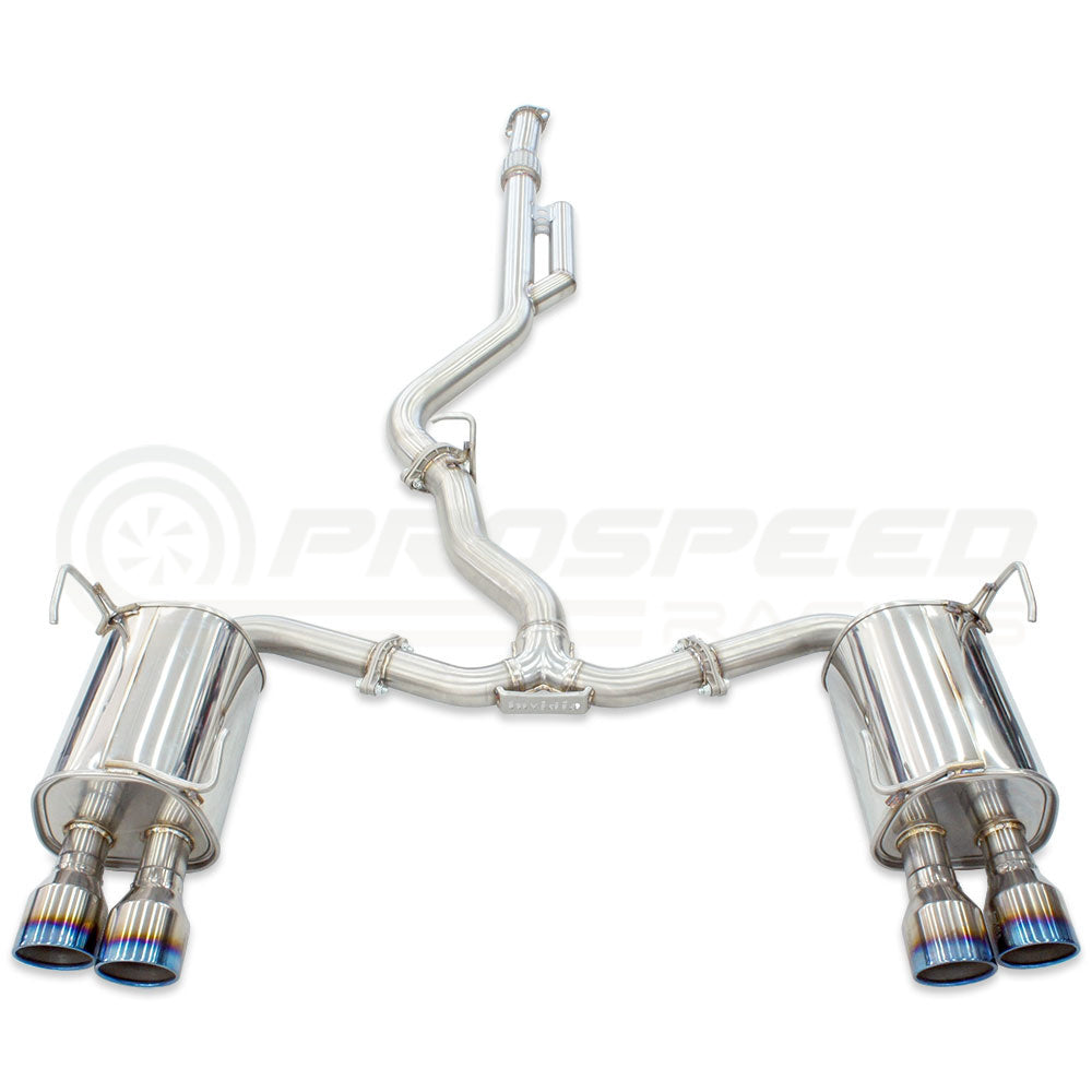 Invidia Q300 Cat Back Exhaust - Rolled Titanium Blue Tips - Subaru WRX VB 22+ (Sedan) - Revzone