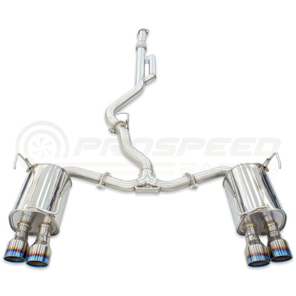 Invidia Q300 Cat Back Exhaust - Rolled Titanium Blue Tips - Subaru WRX VB 22+ (Sedan)