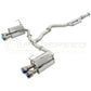 Invidia Q300 Cat Back Exhaust - Rolled Titanium Blue Tips - Subaru WRX VB 22+ (Sedan)