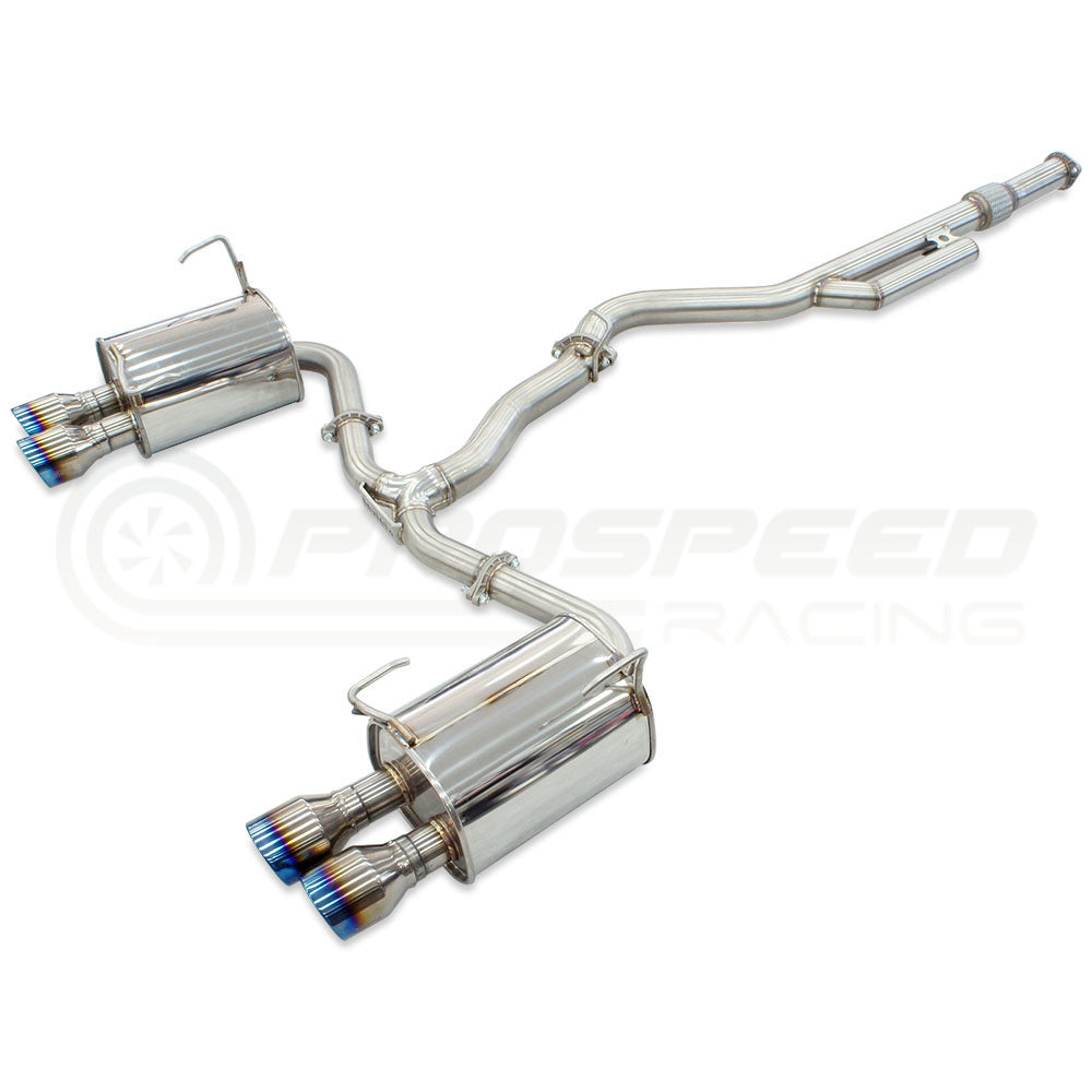 Invidia Q300 Cat Back Exhaust - Rolled Titanium Blue Tips - Subaru WRX VB 22+ (Sedan) - Revzone
