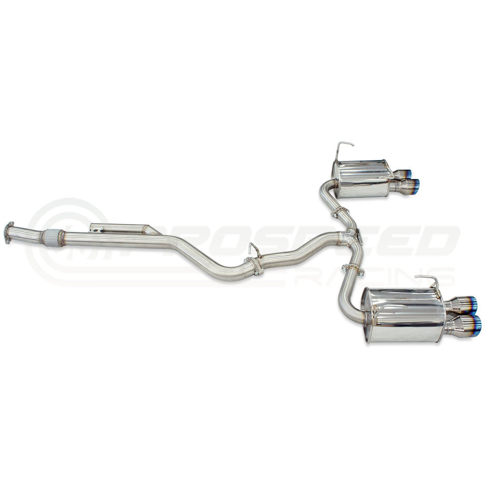 Invidia Q300 Cat Back Exhaust - Rolled Titanium Blue Tips - Subaru WRX VB 22+ (Sedan) - Revzone