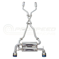 Invidia Gemini Cat Back Exhaust - Rolled Titanium Blue Tips - Nissan Z "400Z" RZ34 23+ - Revzone