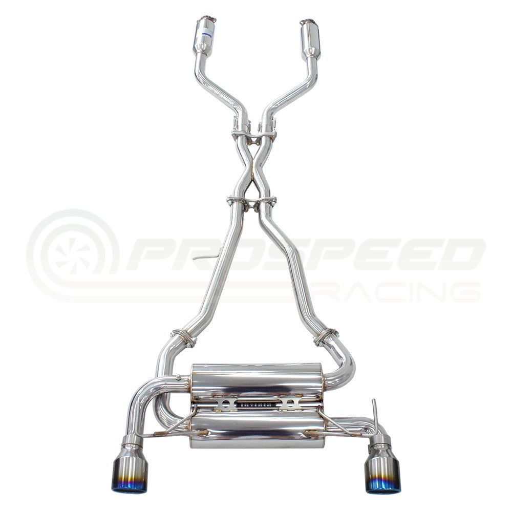 Invidia Gemini Cat Back Exhaust - Rolled Titanium Blue Tips - Nissan Z "400Z" RZ34 23+ - Revzone