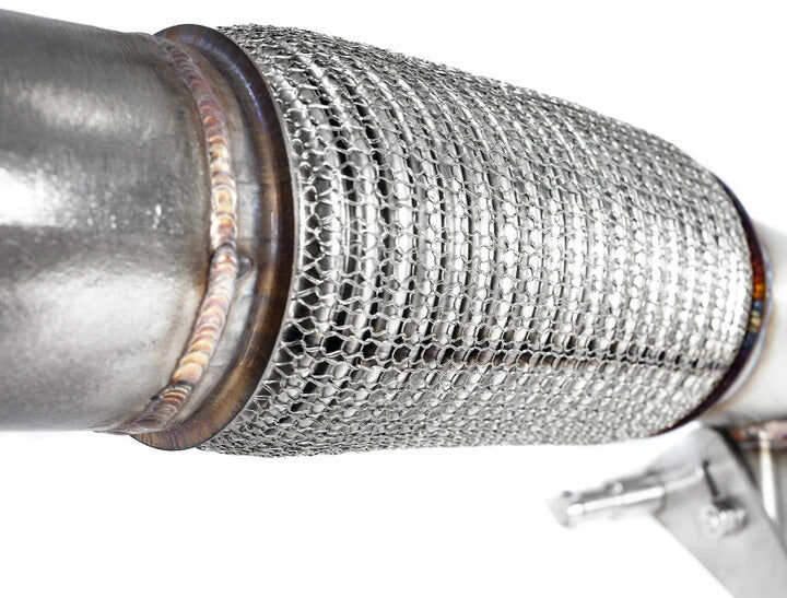 Integrated Engineering Cast Catted Down Pipe - Audi S3 8V/TT, TTS 8S/Golf R Mk7, Mk7.5