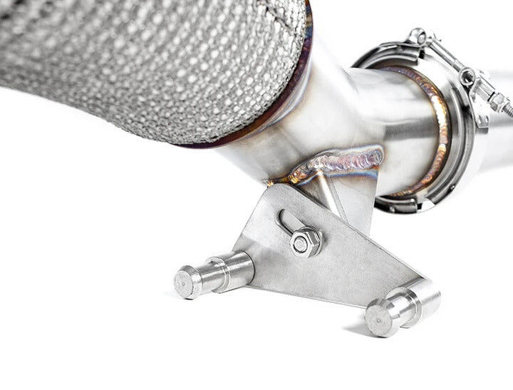 Integrated Engineering Cast Catted Down Pipe - Audi S3 8V/TT, TTS 8S/Golf R Mk7, Mk7.5
