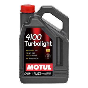 Motul 4100 Turbolight 10W-40 Semi-Synthetic Engine Oil – 4L