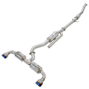 Invidia N2 O2 Housing Back Exhaust - Straight Cut Black Stainless Tips - Toyota Yaris GR XPA16R
