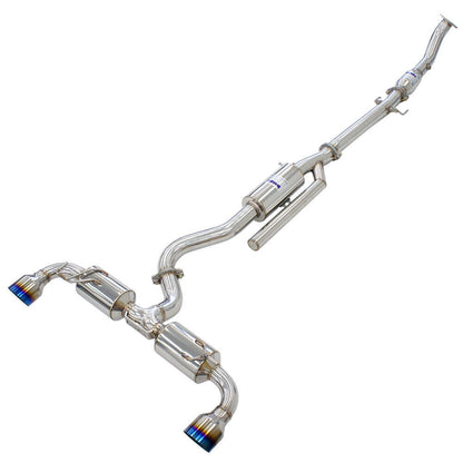 Invidia N2 O2 Housing Back Exhaust - Straight Cut Black Stainless Tips - Toyota Yaris GR XPA16R