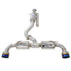 Invidia N2 O2 Housing Back Exhaust - Straight Cut Titanium Blue Tips - Toyota Yaris GR XPA16R - Revzone