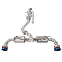 Invidia N2 O2 Housing Back Exhaust - Straight Cut Titanium Blue Tips - Toyota Yaris GR XPA16R - Revzone