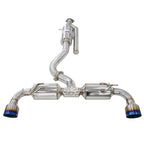Invidia N2 O2 Housing Back Exhaust - Straight Cut Titanium Blue Tips - Toyota Yaris GR XPA16R - Revzone