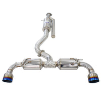 Invidia N2 O2 Housing Back Exhaust - Straight Cut Titanium Blue Tips - Toyota Yaris GR XPA16R - Revzone