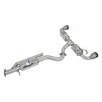 Invidia N2 O2 Housing Back Exhaust - Straight Cut Titanium Blue Tips - Toyota Yaris GR XPA16R - Revzone