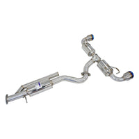 Invidia N2 O2 Housing Back Exhaust - Straight Cut Titanium Blue Tips - Toyota Yaris GR XPA16R - Revzone