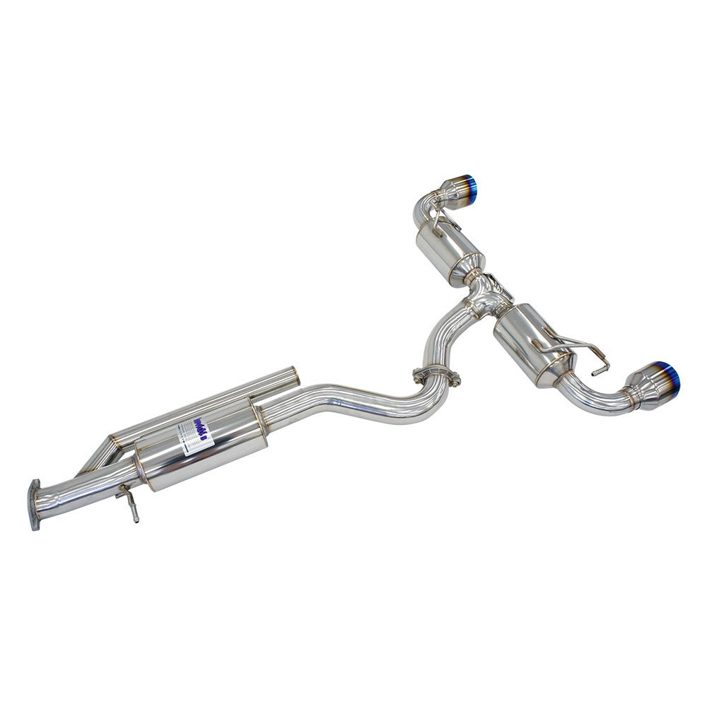 Invidia N2 O2 Housing Back Exhaust - Straight Cut Titanium Blue Tips - Toyota Yaris GR XPA16R - Revzone