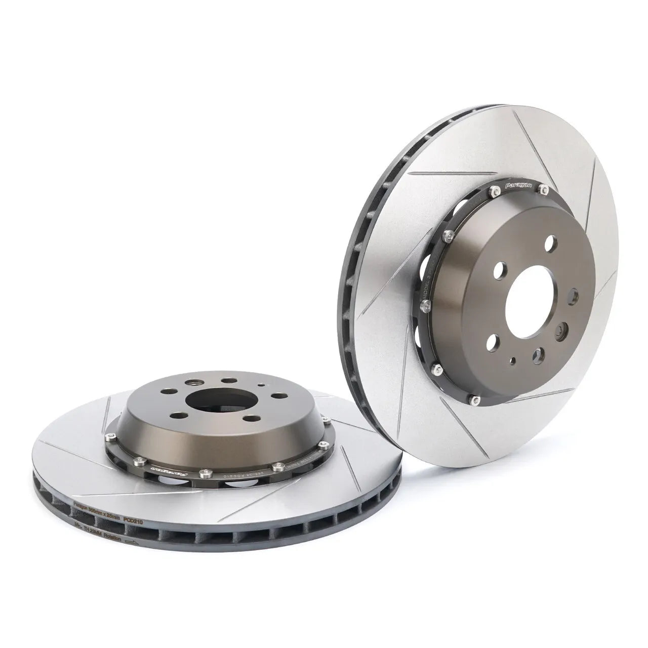 Paragon 2-piece Rotors Front Pair 355mm x 28mm Tesla Model 3 AWD Performance / Model Y - Revzone
