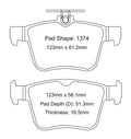 Paragon Rear PBP1374 Brake Pads suit MQB/ - Revzone