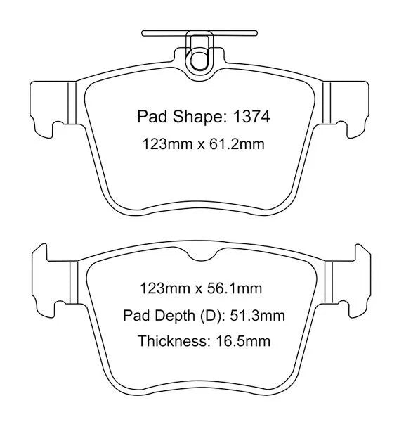 Paragon Rear PBP1374 Brake Pads suit MQB/ - Revzone