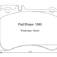 Paragon Brake Pads R7 PBP1380 suit Mercedes CLA45 C117, A45 AMG W176