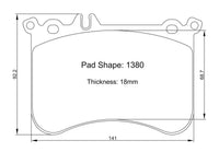 Paragon Brake Pads R7 PBP1380 suit Mercedes CLA45 C117, A45 AMG W176 - Revzone