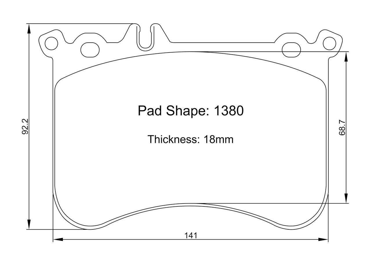 Paragon Brake Pads R7 PBP1380 suit Mercedes CLA45 C117, A45 AMG W176 - Revzone