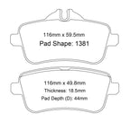 Paragon Brake Pads R7 PBP1381 suit Mercedes CLA45 C117, A45 AMG W176 - Revzone