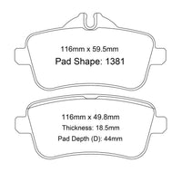 Paragon Brake Pads R7 PBP1381 suit Mercedes CLA45 C117, A45 AMG W176 - Revzone