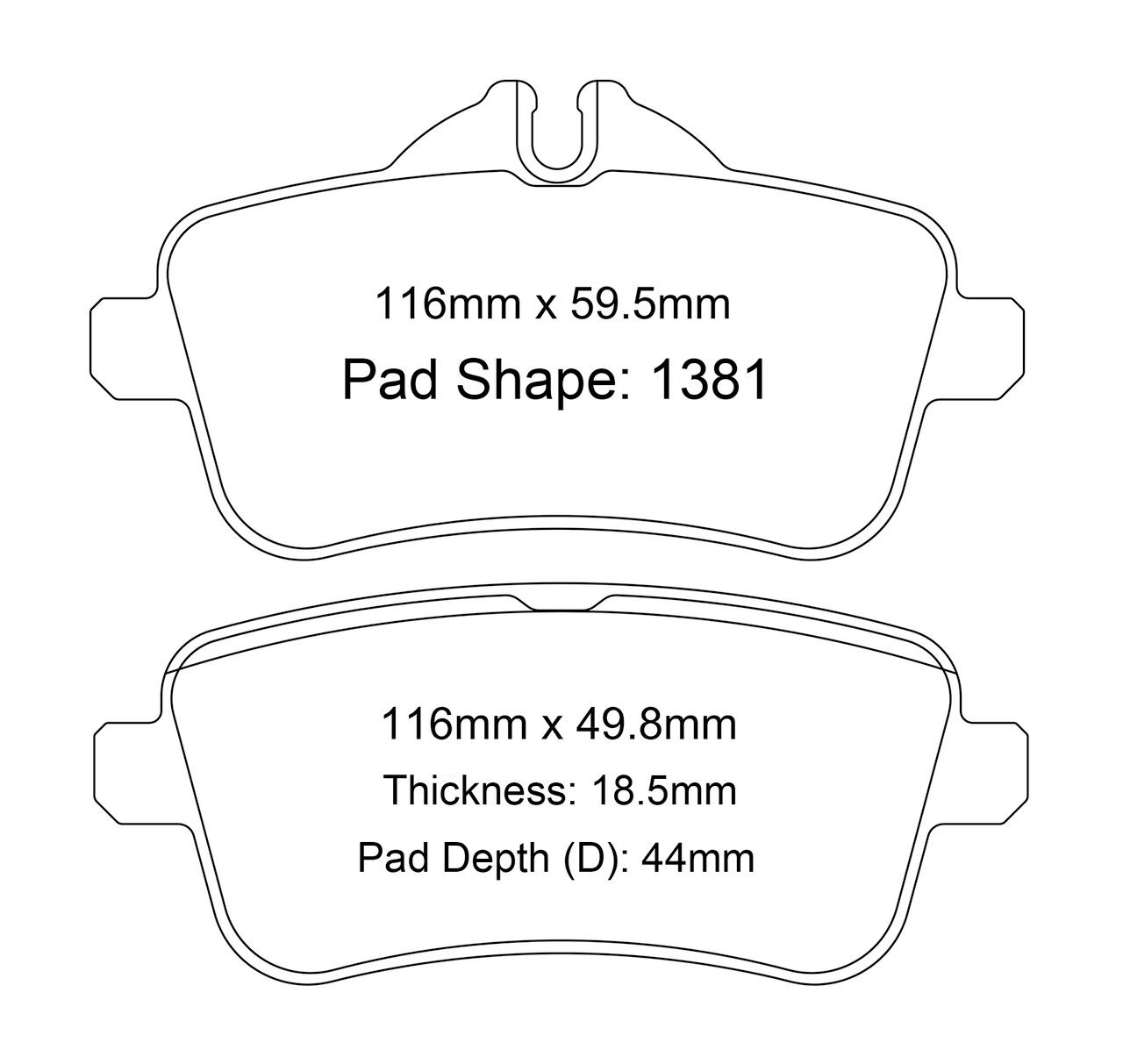 Paragon Brake Pads R7 PBP1381 suit Mercedes CLA45 C117, A45 AMG W176 - Revzone