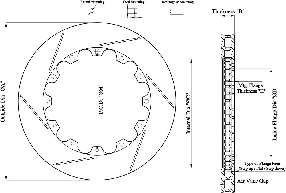 Paragon Rotor Rings 355mm x 28mm - P.C.D. 215.9mm - D55 - Revzone