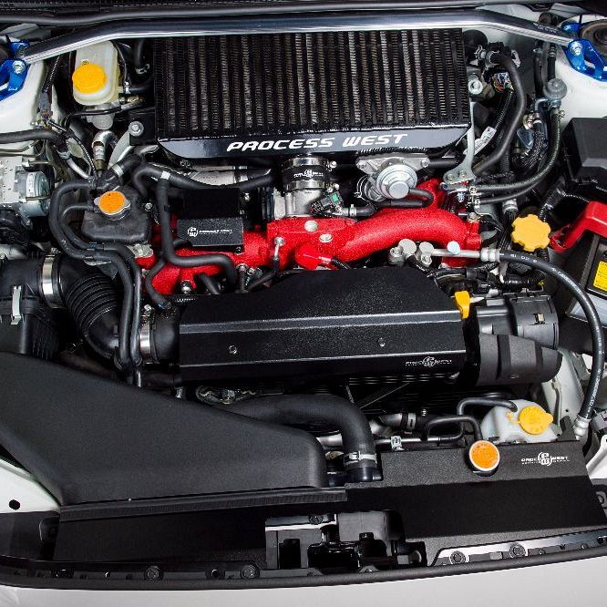 Process West Radiator Cover Black for Subaru WRX/STI VA 15-21 (w/OEM Intake Chute) [PWED03B] - Revzone