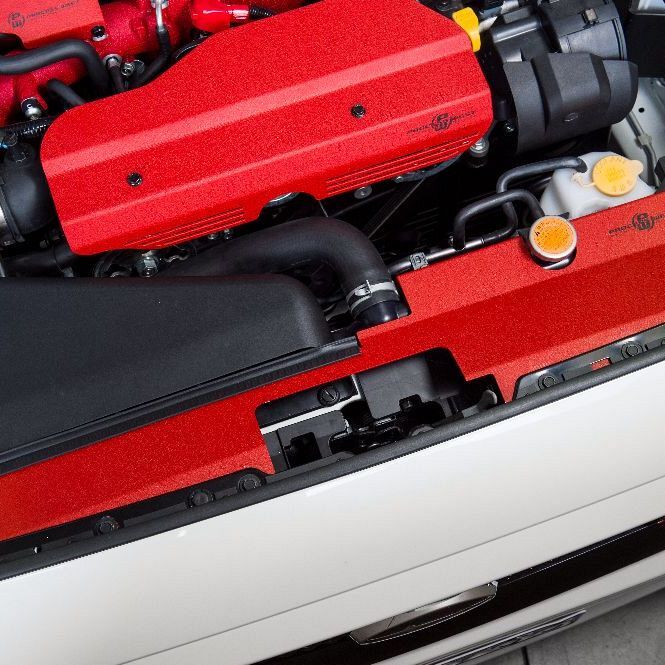 Process West Radiator Cover Red for Subaru WRX/STI VA 15-21 (w/OEM Intake Chute) [PWED03R] - Revzone