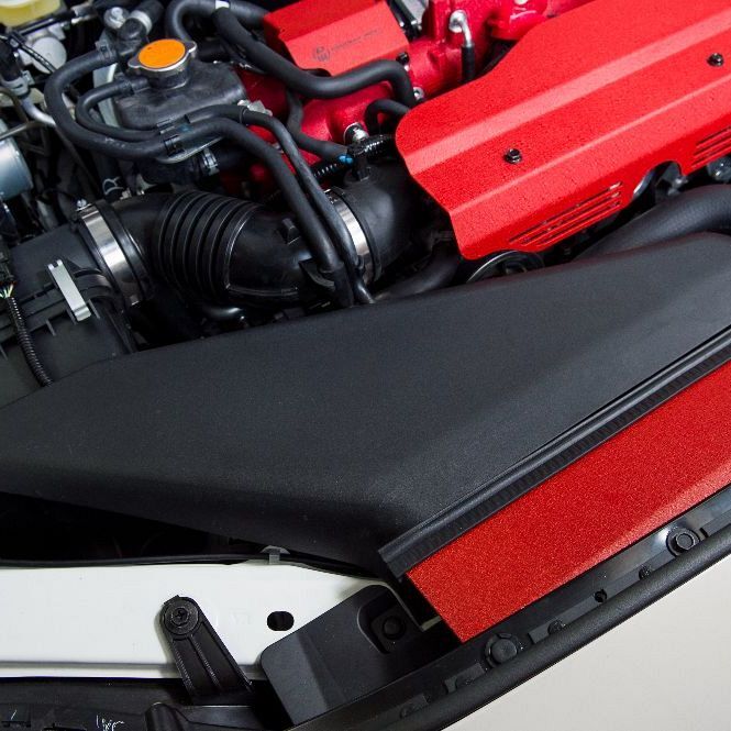 Process West Radiator Cover Red for Subaru WRX/STI VA 15-21 (w/OEM Intake Chute) [PWED03R] - Revzone