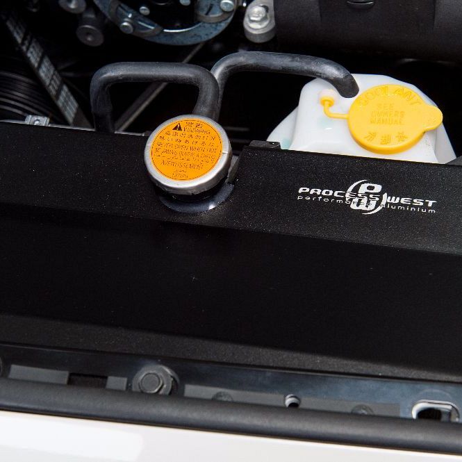 Process West Radiator Cover Black for Subaru WRX/STI VA 15-21 (No Intake Chute) [PWED04B] - Revzone