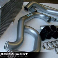 Process West Front Mount Intercooler Kit w/Silver Core, Black Piping for Subaru WRX/STI GC8 97-00 [PWFMIC01] - Revzone