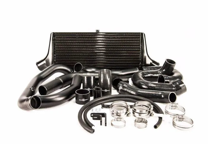 Process West Front Mount Intercooler Kit w/Black Core, Black Piping for Subaru STI 08-14 [PWFMIC03B] - Revzone