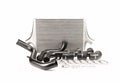 Process West Front Mount Intercooler Kit w/Silver Core, Black Piping for Ford Focus ST Mk3 LW/LZ [PWFMIC05]