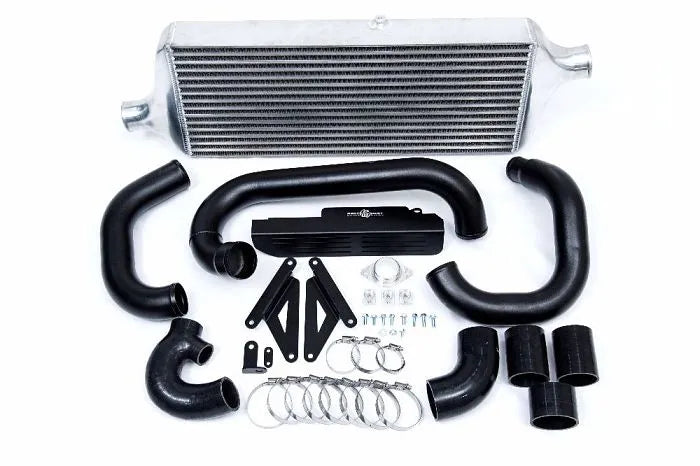 Process West Front Mount Intercooler Kit w/Silver Core, Black Piping for Subaru WRX VA 15-21 [PWFMIC07] - Revzone
