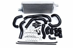 Process West Front Mount Intercooler Kit w/Silver Core, Black Piping for Subaru STI VAB 15-21 [PWFMIC08]