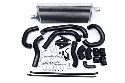 Process West Front Mount Intercooler Kit w/Silver Core, Black Piping for Subaru STI VAB 15-21 [PWFMIC08]