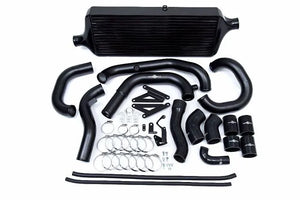 Process West Front Mount Intercooler Kit w/Black Core, Black Piping for Subaru STI VAB 15-21 [PWFMIC08B]