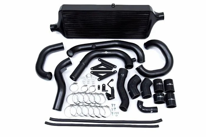 Process West Front Mount Intercooler Kit w/Black Core, Black Piping for Subaru STI VAB 15-21 [PWFMIC08B] - Revzone