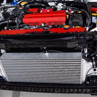 Process West Front Mount Intercooler Kit w/Silver Core, Black Piping for Subaru STI VAB 15-21 [PWFMIC08] - Revzone
