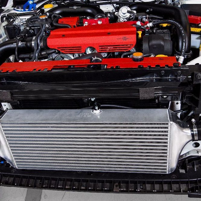 Process West Front Mount Intercooler Kit w/Silver Core, Black Piping for Subaru STI VAB 15-21 [PWFMIC08] - Revzone