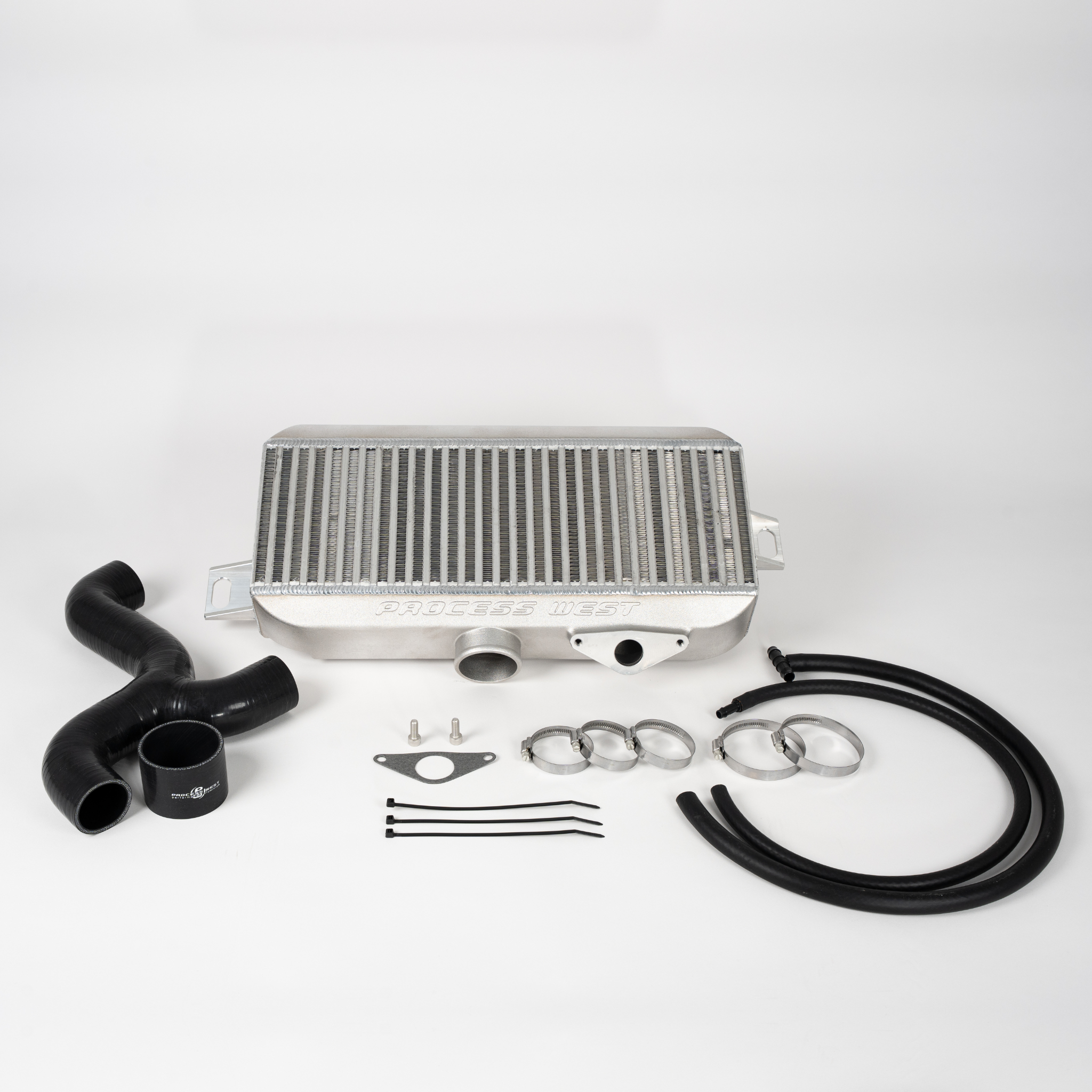 Process West Top Mount Intercooler Kit Silver for Subaru STI 08-21