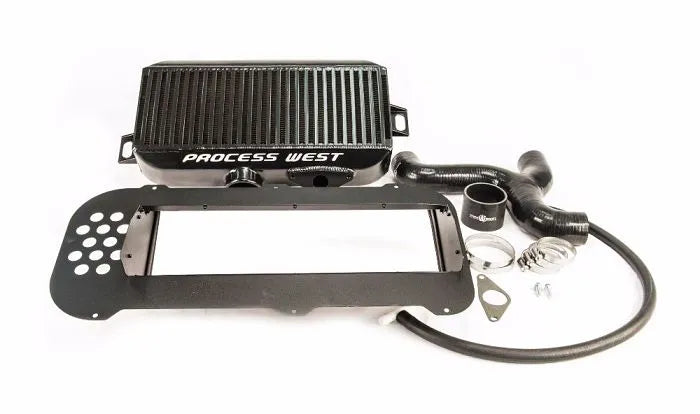 Process West Top Mount Intercooler Kit Black for Subaru Forester XT SG 03-08 (Stock Scoop) [PWTMIC08B] - Revzone
