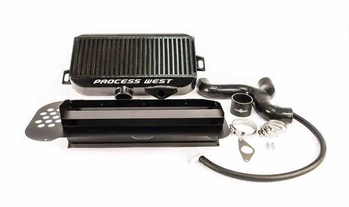Process West Top Mount Intercooler Kit Black for Subaru Forester XT SG 03-08 (w/02 STI Hood Scoop) [PWTMIC9B] - Revzone