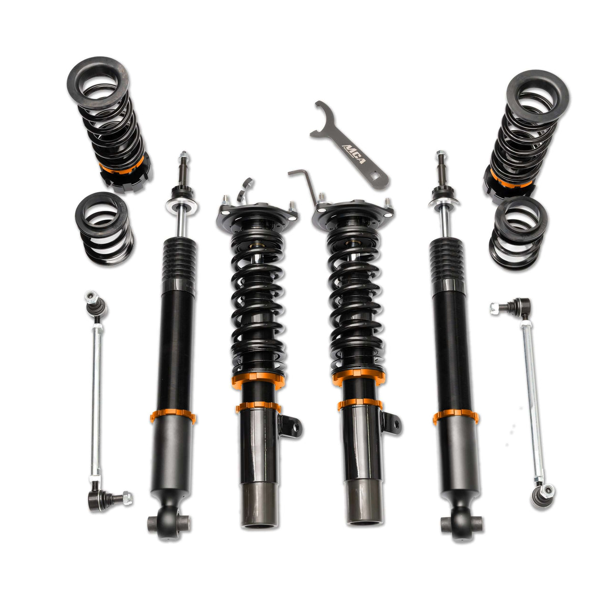 MCA Pro Drag Coilovers - Volkswagen Golf R Mk8 21+ (VOLGOMK8R-PDRAG) - MCA Suspension - Revzone